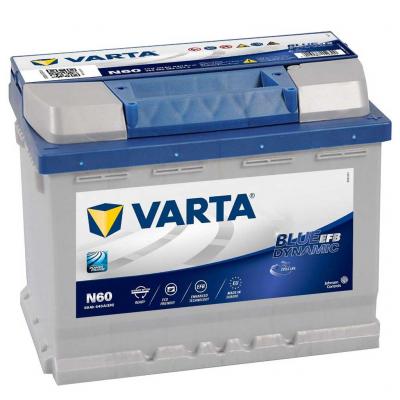 Varta Blue Dynamic EFB N60 56050064D842 akkumulátor, 12V 60Ah 640A J+ EU, magas Varta